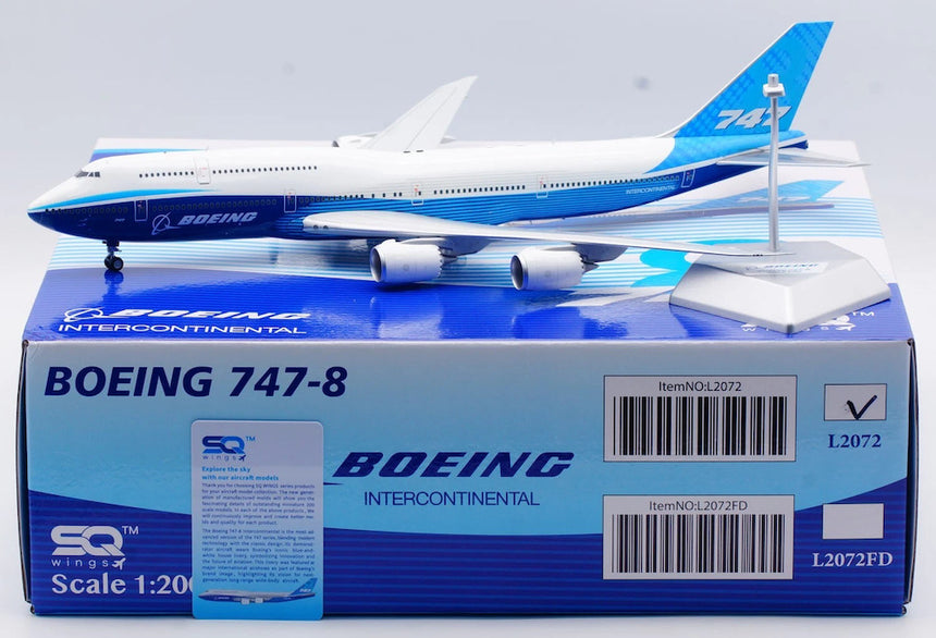 SQ Wings Boeing “House Dreamliner” Boeing B747-8 1/200 Aircraft Scale Model