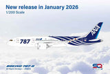 SQ Wings All Nippon Airways Special Delivery Livery Boeing B787-8 JA802A 1/200 Aircraft Scale Model